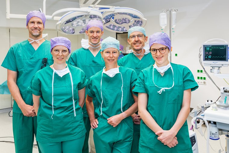 Das Team der Allgemein- und Viszeralchirurgie im OP
